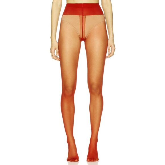 Wolford x REVOLVE Individual 10 Back Seam Tights in Soft Cherry Small New Womens - Picture 10 of 11
